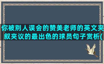 你被别人误会的赞美老师的英文夹叙夹议的最出色的球员句子赏析(别人误会你时)