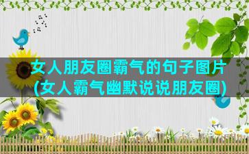 女人朋友圈霸气的句子图片(女人霸气幽默说说朋友圈)