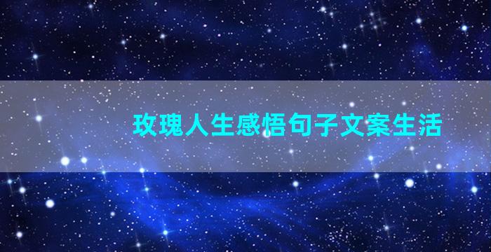 玫瑰人生感悟句子文案生活