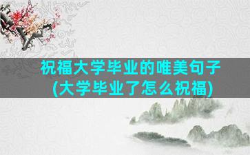 祝福大学毕业的唯美句子(大学毕业了怎么祝福)